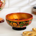 Салатник деревянный хохлома «Средний», 14×7.5 см - Фото 5