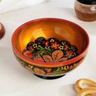 Салатник деревянный хохлома «Средний», 14×7.5 см - Фото 6