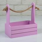 Подарочный ящик Dear, деревянный, ручка - канат, сиреневый, набор 2 шт. - Фото 2