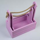 Подарочный ящик Dear, деревянный, ручка - канат, сиреневый, набор 2 шт. - Фото 4
