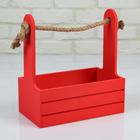 Подарочный ящик Dear, деревянный, ручка - канат, красный, набор 2 шт. - Фото 2