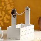 Подарочный ящик «Аром», 25.5×15×30 см, деревянный, ручка - канат, белый - Фото 3