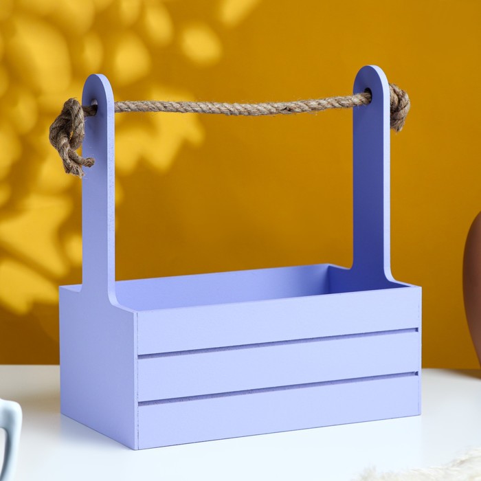 Подарочный ящик «Аром», 25.5×15×30 см, деревянный, сиреневый - Фото 1