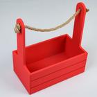 Подарочный ящик «Аром», 25.5×15×30 см, ручка - канат, красный - Фото 2