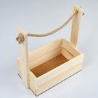 Подарочный ящик «Аром», 28×15×30 см, деревянный, ручка - канат - Фото 4