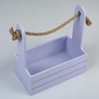 Подарочный ящик «Аром», деревянный, ручка - канат, лавандовый, набор 3 шт. - Фото 3