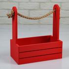 Подарочный ящик «Аром», деревянный, ручка - канат, красный, набор 3 шт. - Фото 2