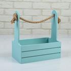 Подарочный ящик «Аром», деревянный, ручка - канат, голубой, набор 3 шт. - Фото 2