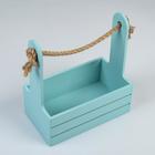 Подарочный ящик «Аром», деревянный, ручка - канат, голубой, набор 3 шт. - Фото 3