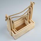 Подарочный ящик «Аром», деревянный, ручка - канат, набор 3 шт. - Фото 5