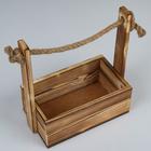 Подарочный ящик «Аром», деревянный, ручка - канат, цвет обожжённое дерево, набор 3 шт. - Фото 3