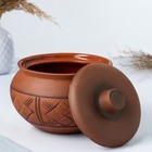 Жаровня Кунгурская керамика «Молочение», 2 л, керамика, коричневая - Фото 2