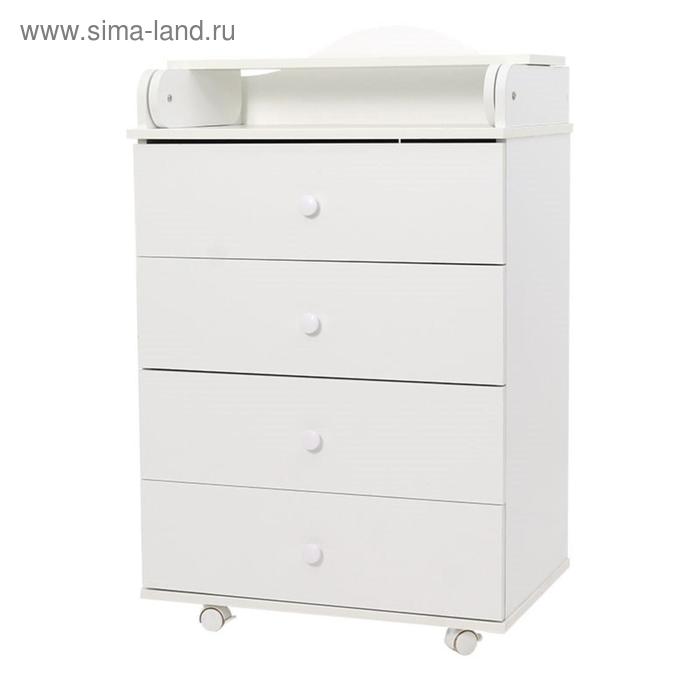 Комод пеленальный «Фортуна», 103х64х45 см, ЛДСП, 4 ящика, цвет белый