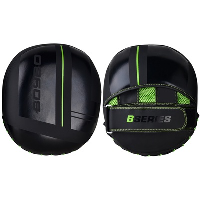 Лапы боксёрские BoyBo B-Series, цвет чёрный/зелёный