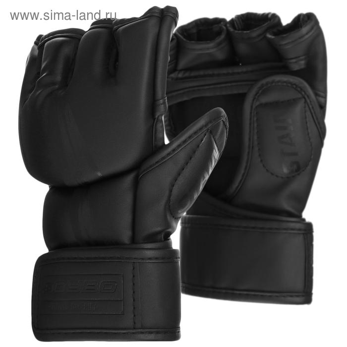 Перчатки для ММА BoyBo Stain, флекс, цвет чёрный, размер XS - Фото 1