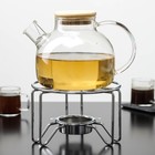 Подставка для чайника со свечкой Доляна «Романтика», 15,5×15,5×10 см - фото 4315151