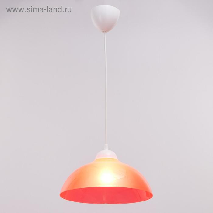 Люстра BayerLux «2211/1», 1×15 Вт Е27, красный, d=29 см, h=60 см - Фото 1