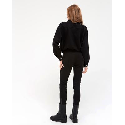 Брюки женские с декоративной молнией MINAKU: Casual Collection, чёрные, размер 42
