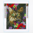Алмазная мозаика с полным заполнением «Кот в цветах» 30×40 см, холст, ёмкость - Фото 6