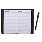 Записная книжка обл ПВХ А6 лин на кнопке с ручкой Diary черн - Фото 2