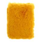 Записная книжка подарочная формат А6, 110 листов, линия, обложка мех кролика ЖЕЛТЫЙ - Фото 1