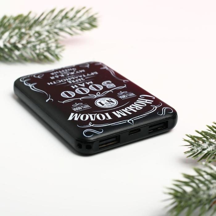 Проводные наушники и портативный аккумулятор (5000 mAh) «С новым годом», набор - фото 51492965 Проводные наушники и портативный аккумулятор (5000 mAh) «С новым годом», набор - фото 51492965