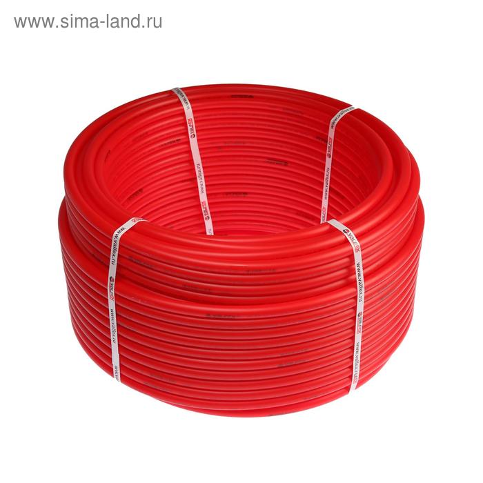 Труба из полиэтилена VALFEX, PE-RT, d=16х2 мм, бухта 100 м, для теплого пола, красная - Фото 1