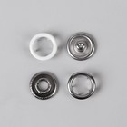 Кнопки рубашечные, d = 9,5 мм, 10 шт, цвет белый - Фото 2