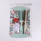Подарочный набор «Бычки», 2 предмета: открытка, брашинг, массажная расчёска, цвет разноцветный - Фото 3