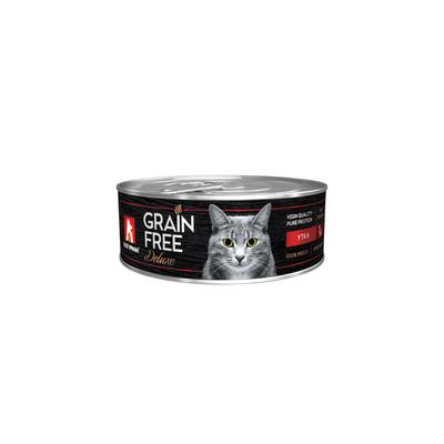Влажный корм GRAIN FREE для кошек, утка, ж/б, 100 г