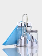 Набор для специй Доляна «Стиль», 3 предмета: сахарница с ложкой 80 мл, солонка и перечница 50 мл, подставка-салфетница, стекло, прозрачный - Фото 4