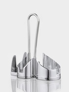 Набор для специй Доляна «Стиль», 3 предмета: сахарница с ложкой 80 мл, солонка и перечница 50 мл, подставка-салфетница, стекло, прозрачный - Фото 8