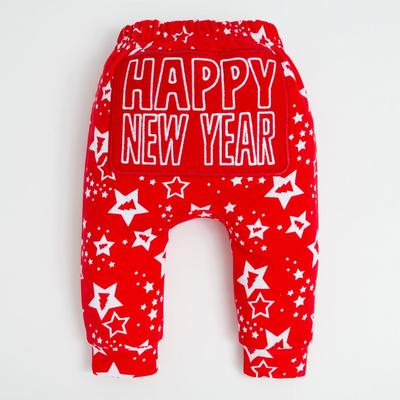 Штанишки Крошка Я Happy, рост 62-68 см, красные