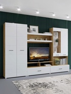 Гостиная «Ненси 1», 2800×2000×466 мм, цвет дуб золотой/белый - Фото 1