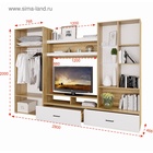 Гостиная «Ненси 1», 2800×2000×466 мм, цвет дуб золотой/белый - Фото 4