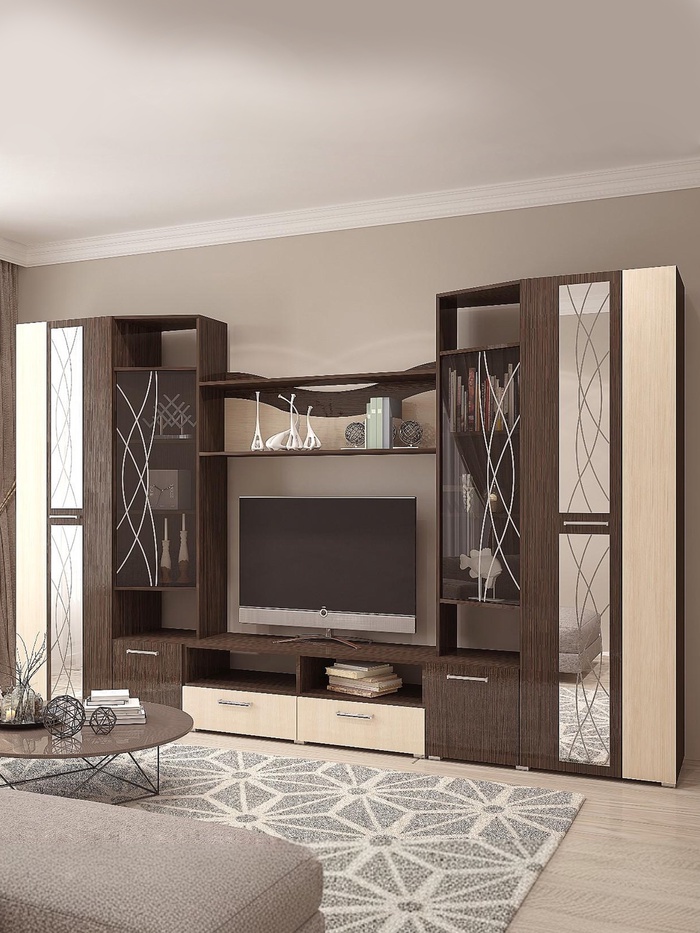 Гостиная «Гамма», 3200×2024×466 мм, цвет венге/дуб - Фото 1