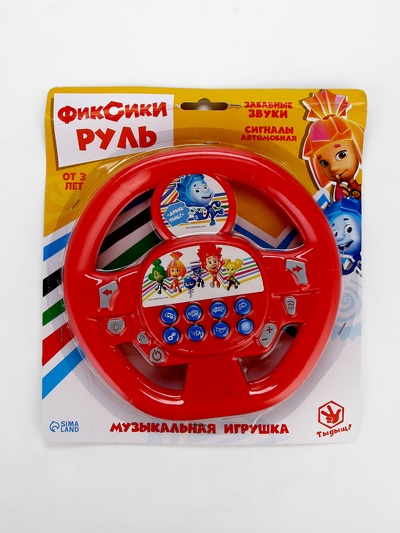 УЦЕНКА Музыкальный руль «Фикси Руль» работает от батареек, звук, синий, Фиксики