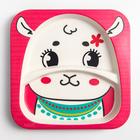 Детская посуда в наборе, бамбук, «ТРЕНД. Лама»: тарелка, миска, стакан, вилка, ложка - Фото 4