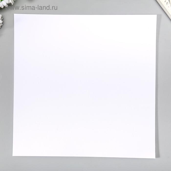 Бумага для скрапбукинга Mr.Painter "Первый снег" 30,5х30,5 см 216гр/м2 - Фото 1
