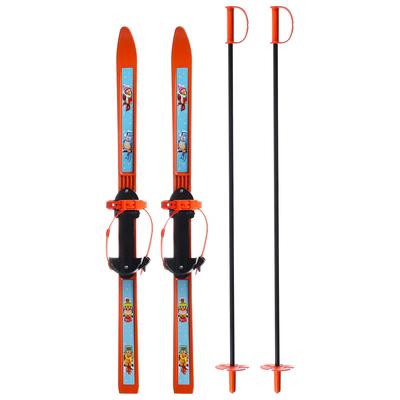 Лыжи детские «Вираж-спорт» 100/100, палки стеклопластиковые
