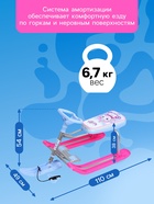 Снегокат «Тимка спорт 1+» с единорогом, голубой, розовый, ТС1-М/ЕР Nika Kids - Фото 4