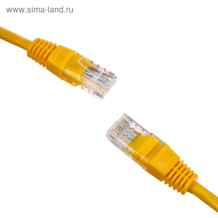 Патч-корд Dialog CN-0120, UTP 5E кат., RJ-45(m)-RJ-45(m), 2 м, желтый - Фото 1