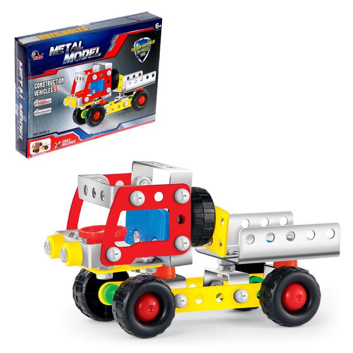 Конструктор металлический «Грузовик», 102 детали - Фото 1