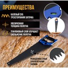 Ножовка по дереву ТУНДРА, 2К рукоятка, тефлоновое покрытие, 3D заточка, 7-8 TPI, 400 мм - фото 7696789
