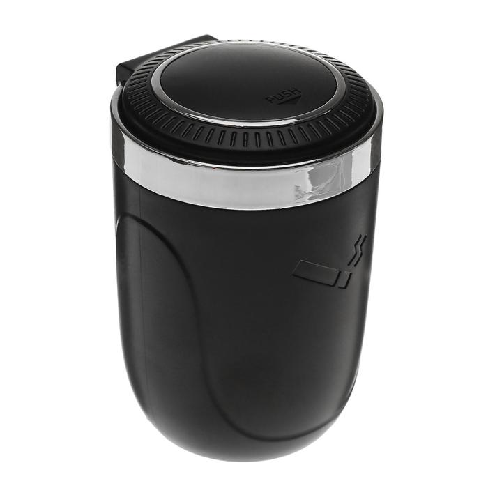 Пепельница для авто TORSO с подсветкой, черный - Фото 1