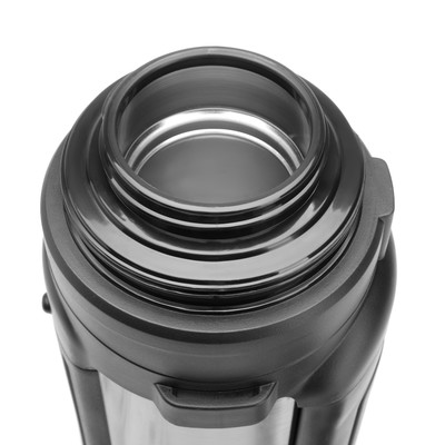 Термос Мастер К «Тропа», 2 л, 34×11 см, с двумя кружками, сохраняет тепло 24 ч, нержавеющая сталь, серебристый