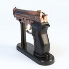 Зажигалка настольная, газовая «Беретта», с лазерной указкой, на подставке, пьезо, 11×13 см - Фото 4