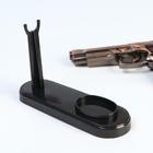 Зажигалка настольная, газовая «Беретта», с лазерной указкой, на подставке, пьезо, 11×13 см - Фото 3