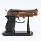 Зажигалка настольная, газовая «Беретта», с лазерной указкой, на подставке, пьезо, 11×13 см - Фото 6