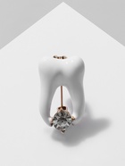 Брошь «Зуб» со стразой, цвет белый в золоте - Фото 5